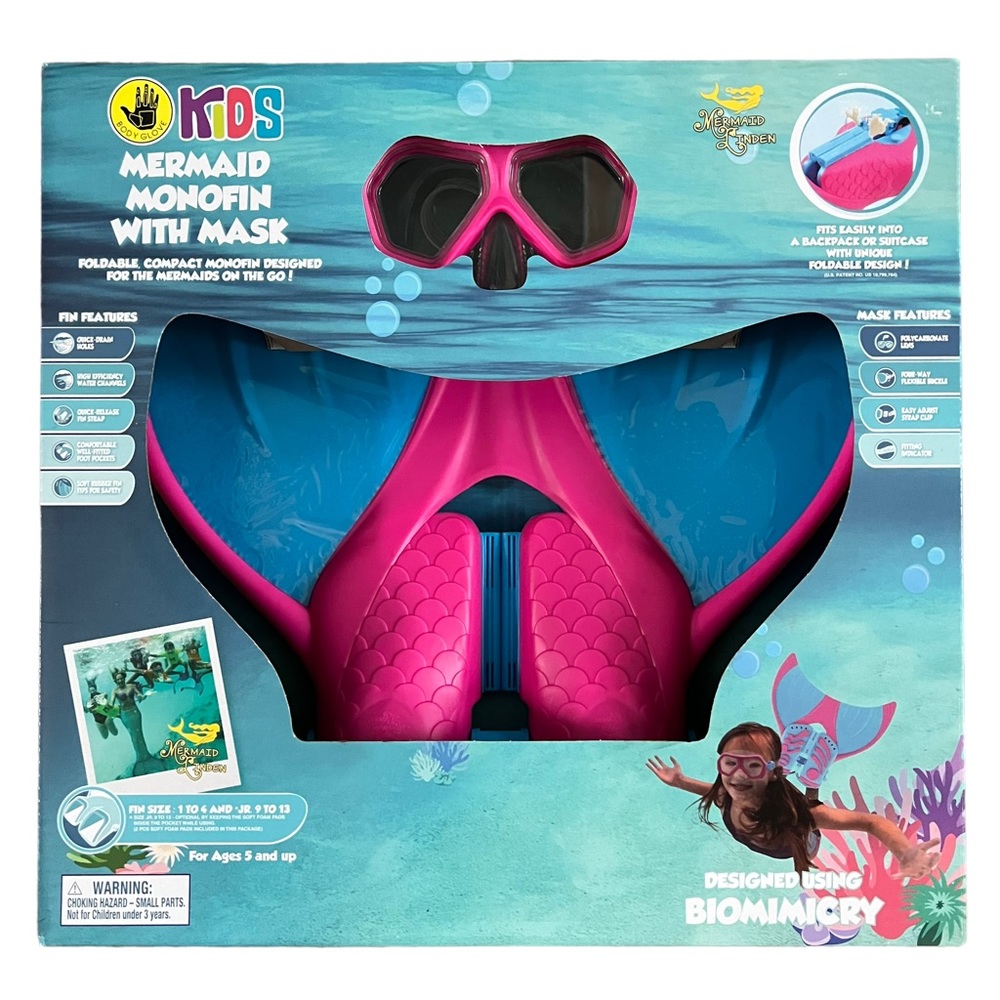 NIB Kid’s Mermaid Monofin with Mask Set